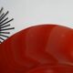 Oval wall lamp design ARTEMIDE 1980 by Patrick Jouin orange/white