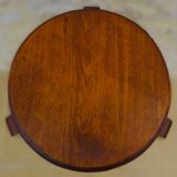 Art deco style pedestal table in beech wood