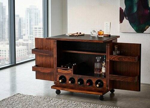 Danish Rosewood Bar Cabinet by Illum Wikkelsø, 1960s