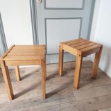 Pair of pine bedside tables