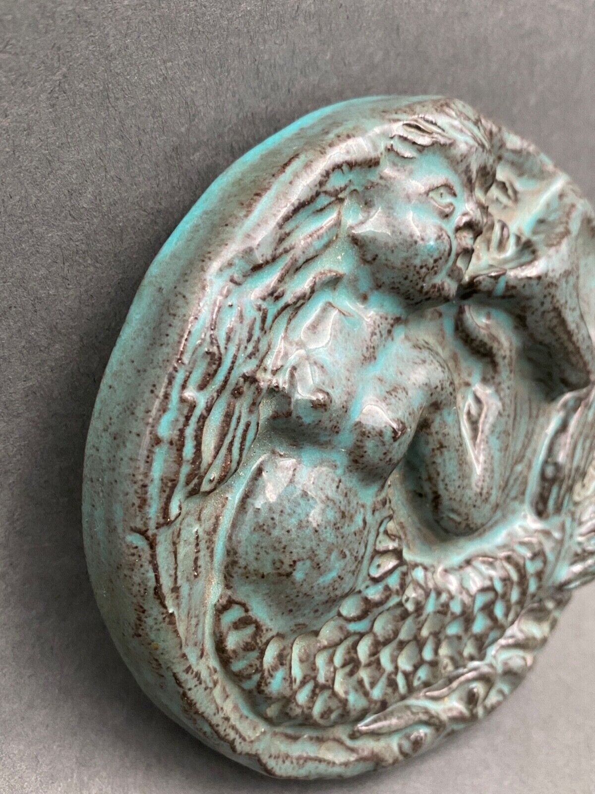 Sandstone bonbonnière mermaid decoration atelier des charbonniers paris xxe