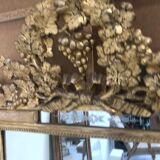 Mirror gilded with vine glass engraved  93x170cm