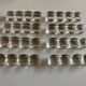 Set of 8 modernist crystal knife rests from the 1940s.