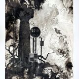 Eugène Eechaut (1928-2019) - ink Composition (1977)