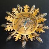 Set of 2 Large Florentine Chandelier Ceiling Lamps  by Banci Firenze Italy Regency Hollywood Style