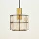 Suspension/plafonnier en verre et laiton de style Mid-Century, provenant du Limbourg, années 1960