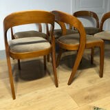 Série 6 chaises vintages baumann modem 14 sled