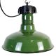 Lampe à suspension industrielle en émail vert, années 1960