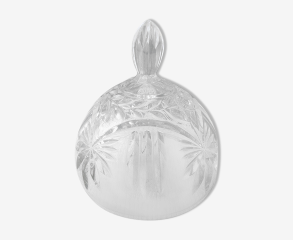 Cloche à fromage en verre taillé