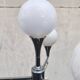 Lampadaire space age, chrome et verre opalin, 1970
