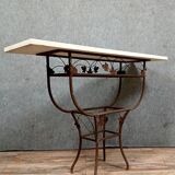 Art Deco period wrought iron console circa 1920