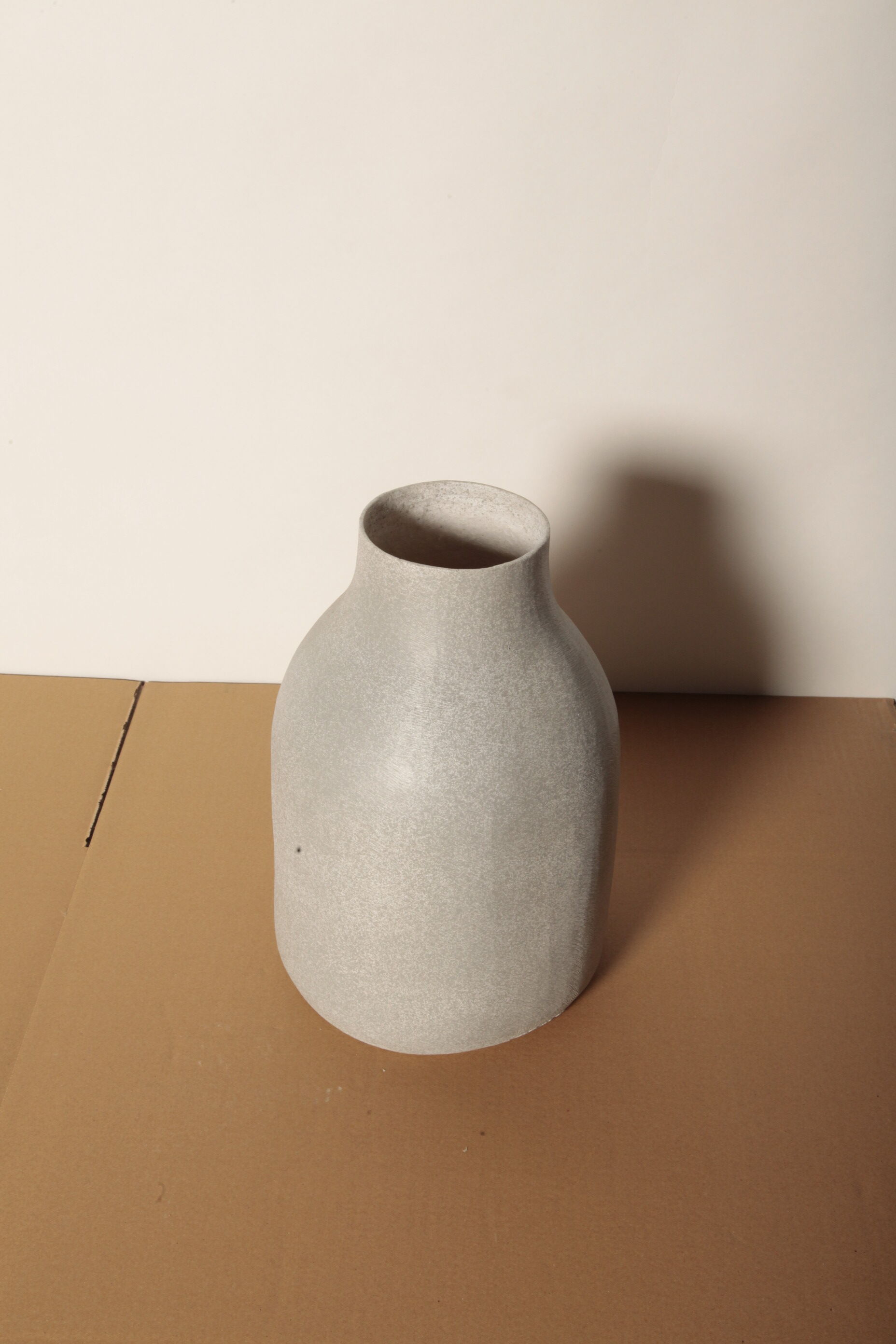 Wide grey vase