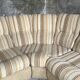 Corner sofa convertible in antique wool brand GMC seats - design 1970