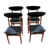 Série de quatre chaises scandinaves