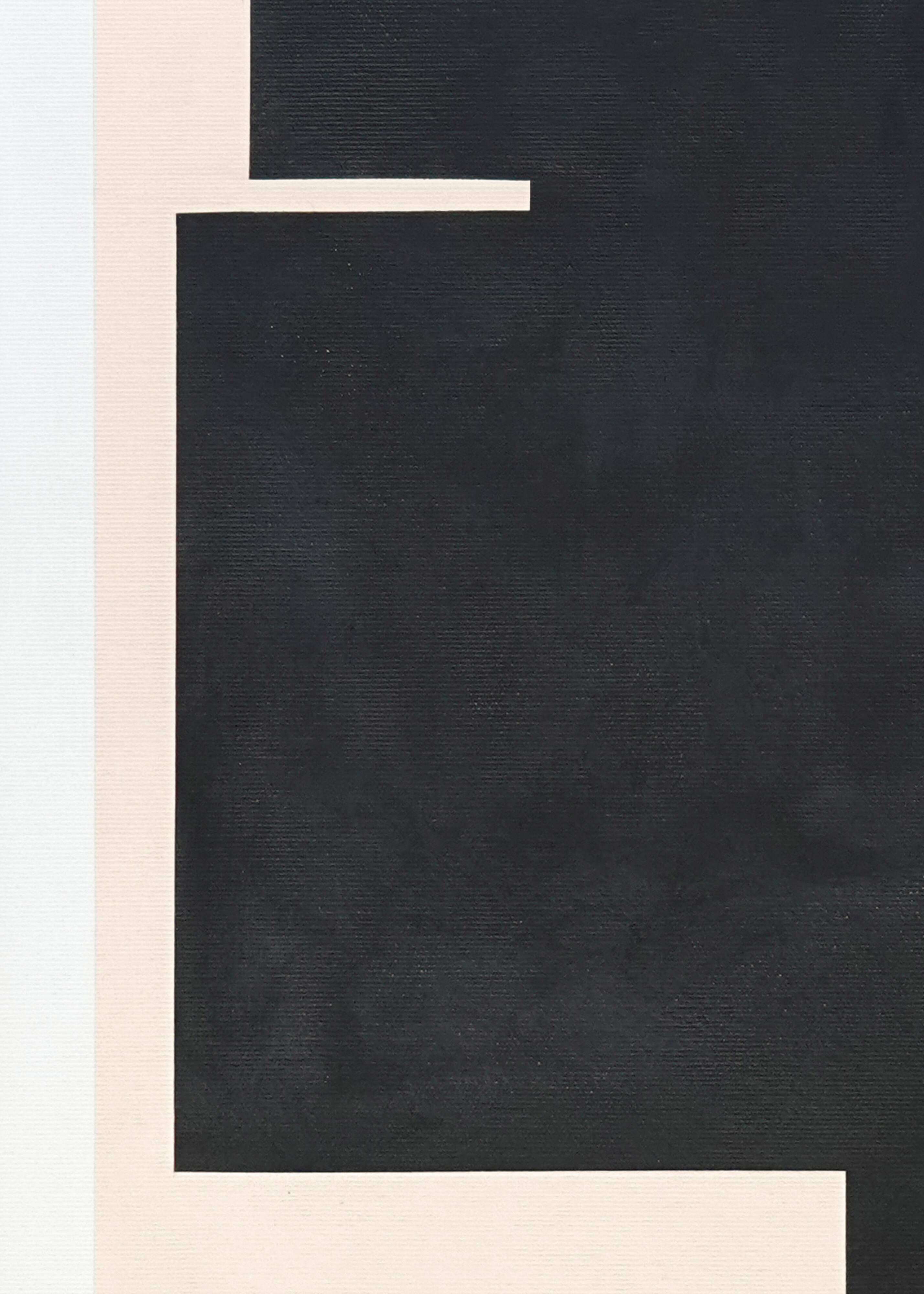 Original abstract painting, Black sign B05