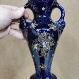 Pair of Vases + Art Nouveau Planter Barbotine De Bruyn FIVES LILLE