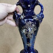 Pair of Vases + Art Nouveau Planter Barbotine De Bruyn FIVES LILLE