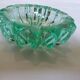Pierre D'avesn green crystal ashtray, Art Deco