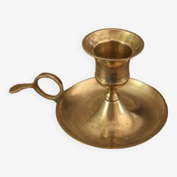 Small brass cellar rat candle holder