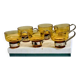 Amber glass espresso cups from the 1960s-70s. Italy