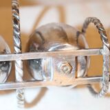 Silver-plated metal salt and pepper shakers