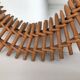 Sun-shaped mirror in bamboo rattan 50-60 years