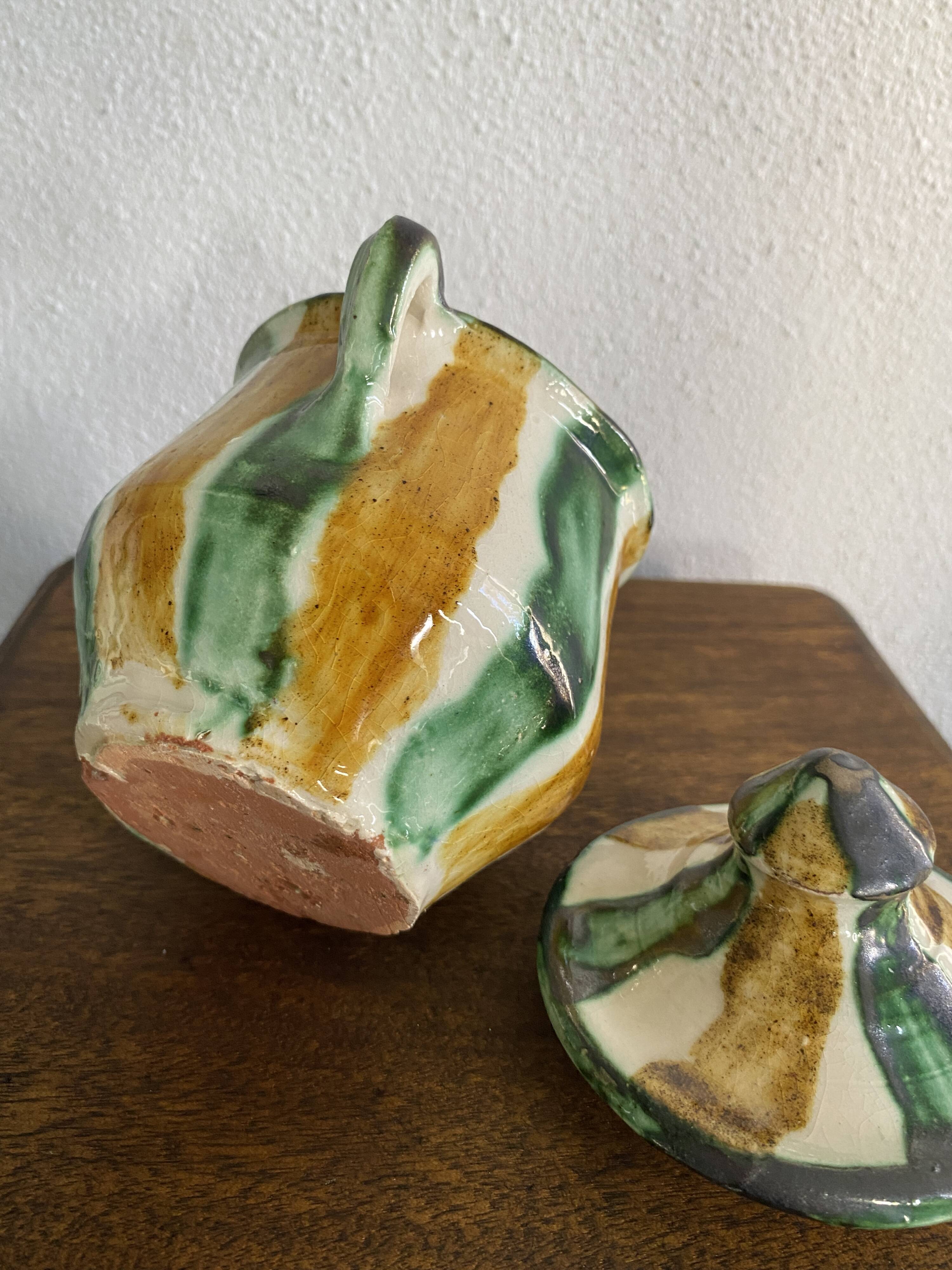 Pot à épices céramique vernissée