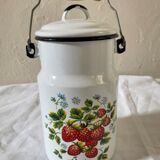 Enamelled milk jar