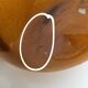 Biot blown glass amber bottle