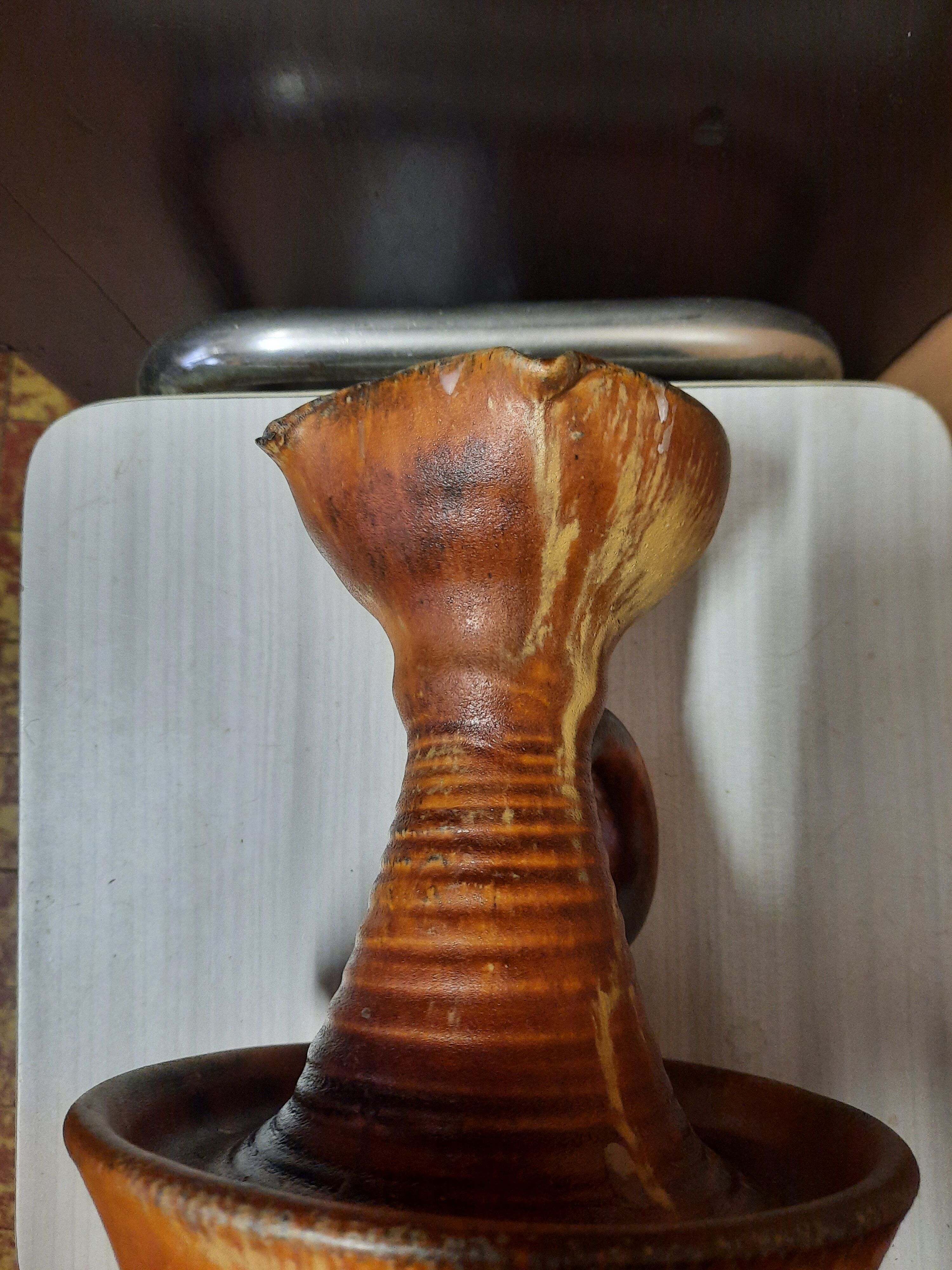 Vintage stoneware candle holder