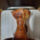Vintage stoneware candle holder