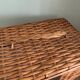 Small vintage wicker chest with clasp