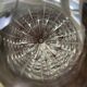 6 antique cut and engraved crystal champagne flutes