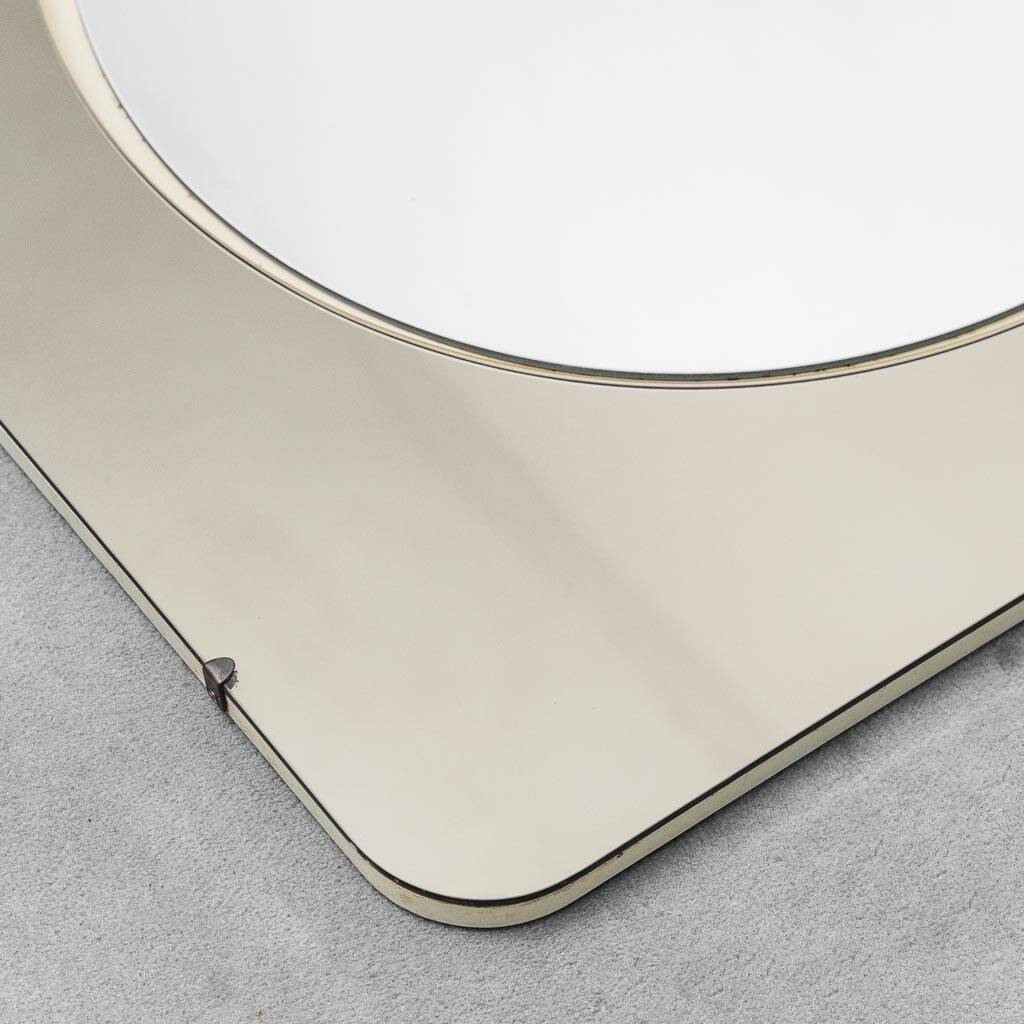 Wall mirror smoked glass 1970s vintage modernism