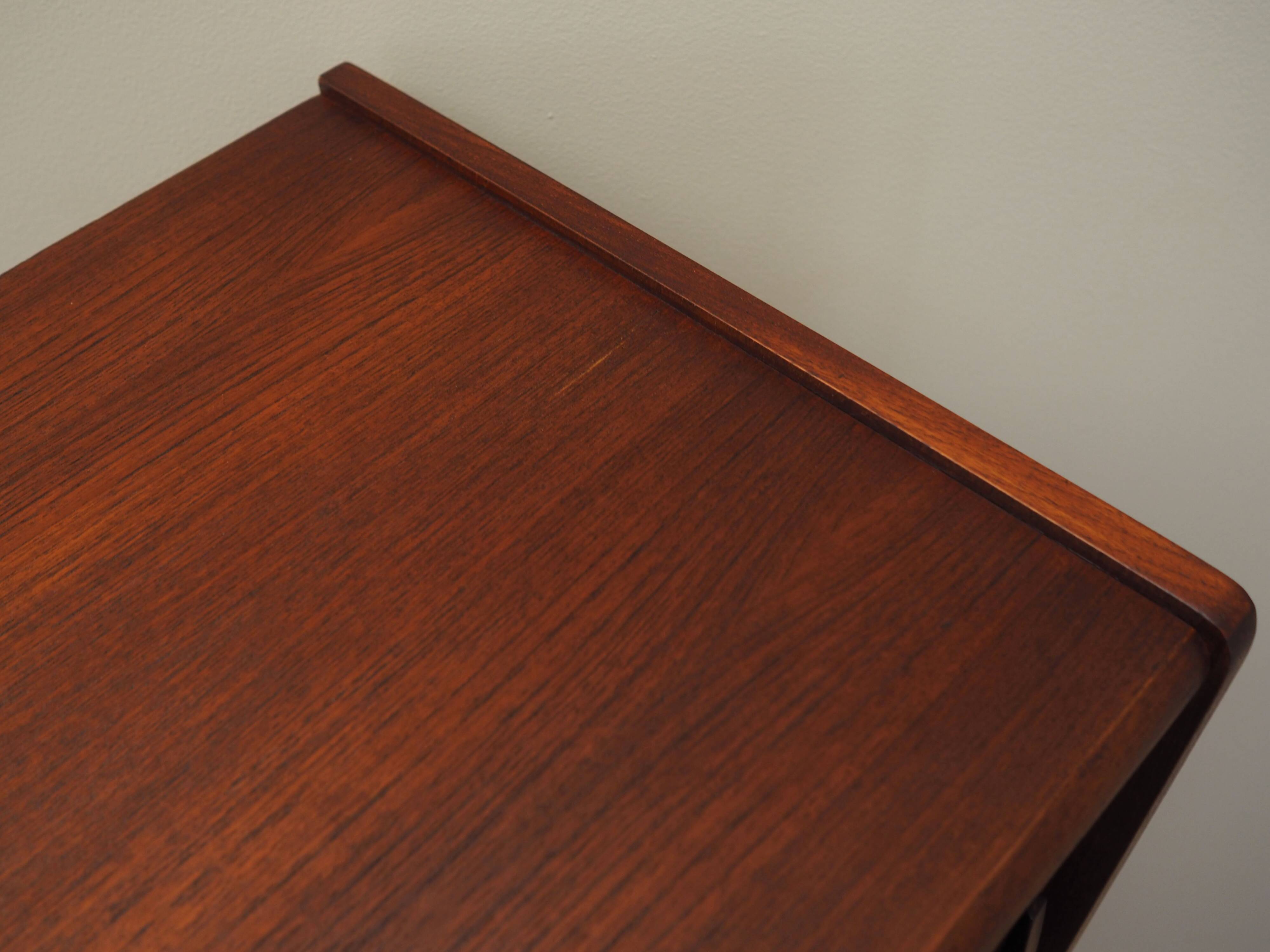 Buffet haut en teck, design danois, années 1970, fabriqué par ES Møbler