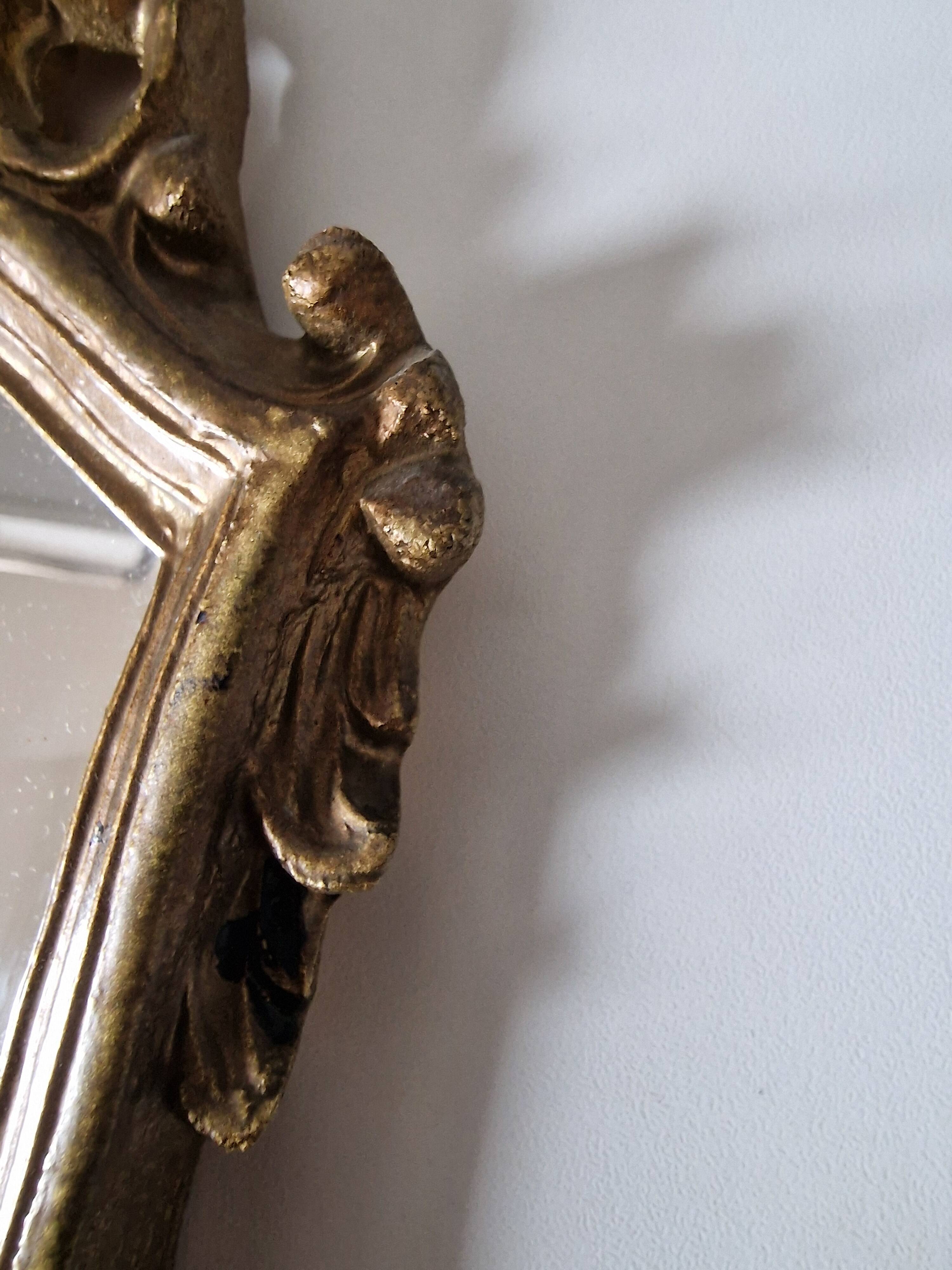 Small baroque style wall mirror 23cm