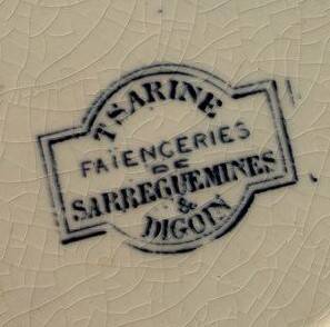 6 flat plates Terre de Fer, 19th century – Digoin & Sarreguemines