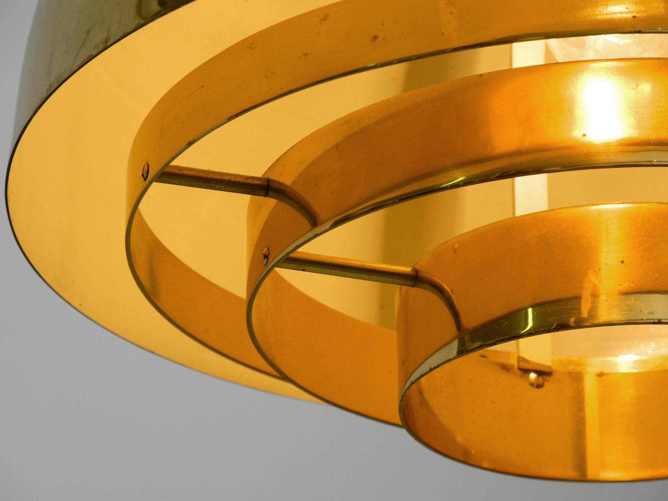 Beautiful Mid Century brass ceiling lamp from the Vereinigte Werkstätten