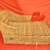 Méridienne en osier vintage