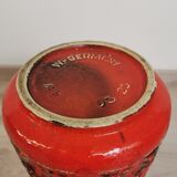 Red Vase Scheurich Vintage