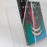 Postmodern Lucite ZigZag magazine rack, Italy, 1980s