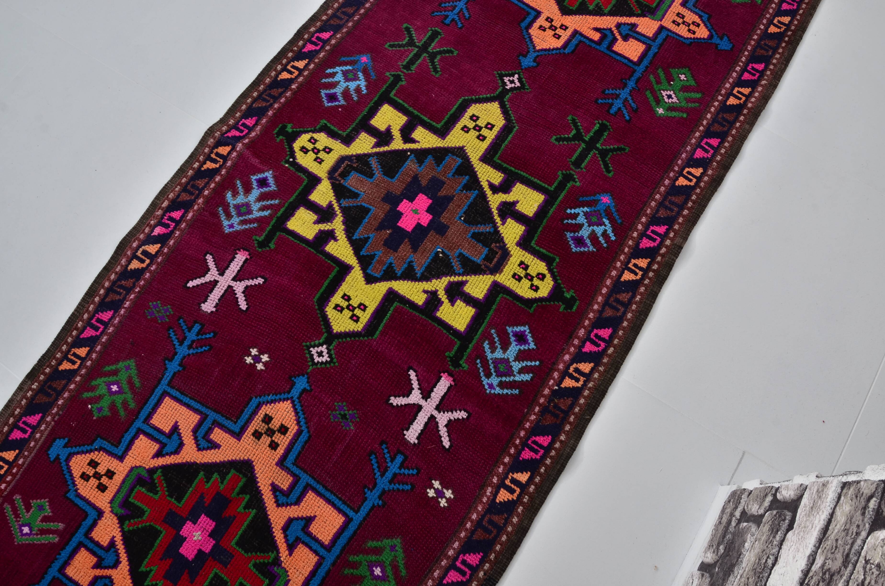 Turkish Multicolour Oushak Runner Sku 2063