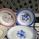 Many old round and long plates from the 60s and 70s.