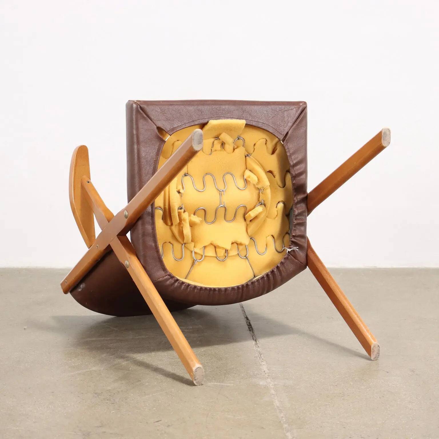 Armchair in faux leather Italy 1960s