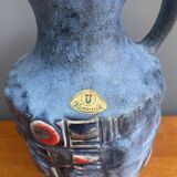 Blue vase by U keramic West Germany