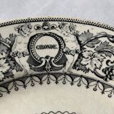 6 old dessert plates Old and Johnston Bordeaux 19th century Médoc and its castles