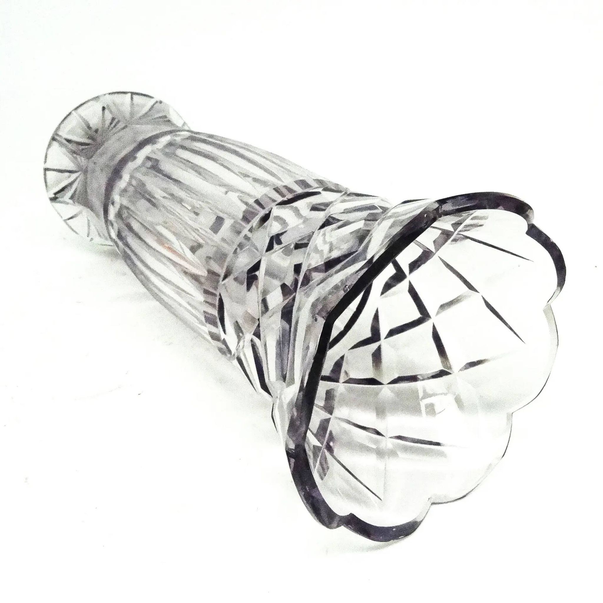 Vase postmoderne, cristal, Belgique, années 1960
