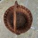 Woven wicker round basket