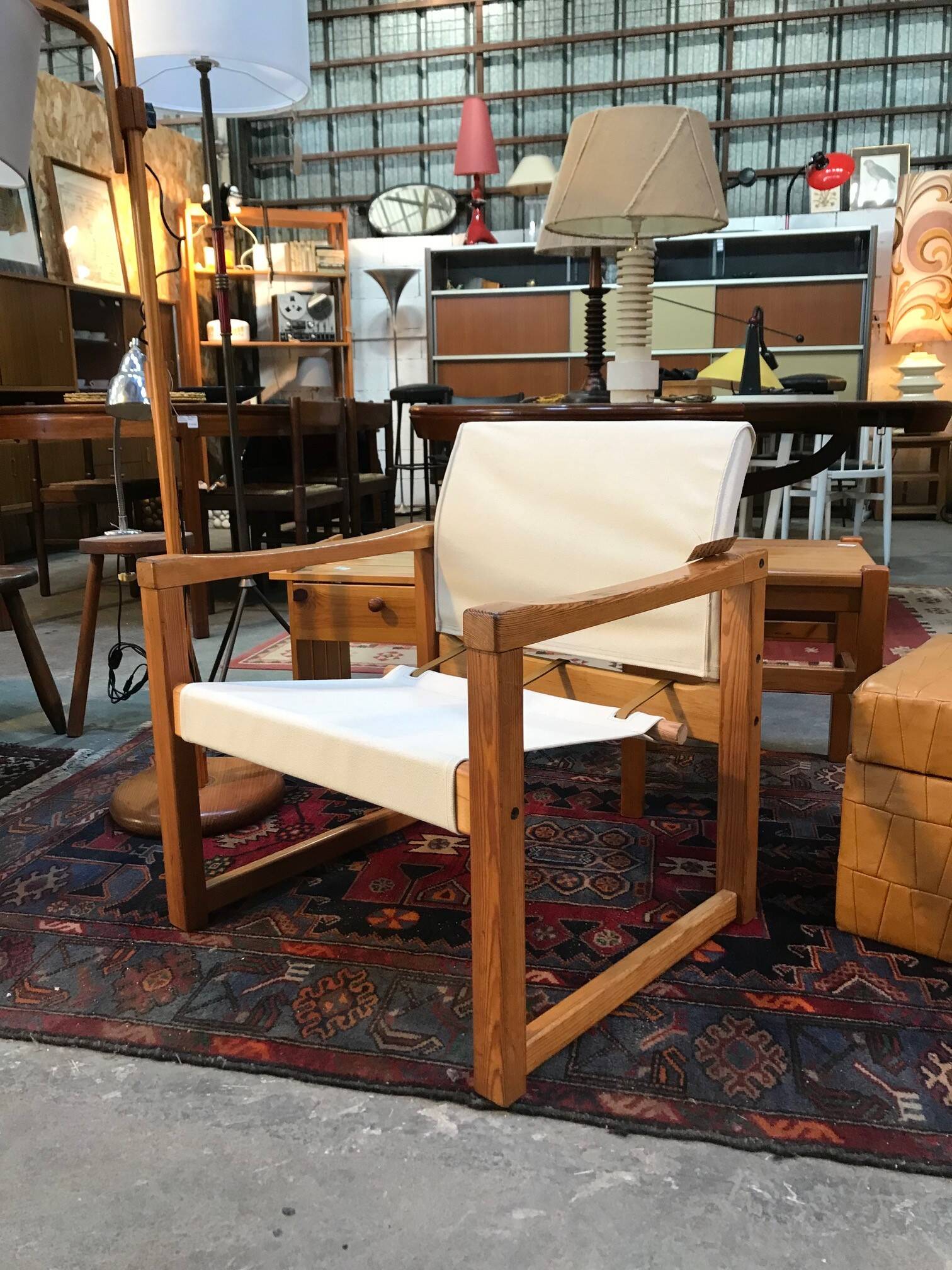 Vintage armchair by Karin Mobring from the 70s, new fabric and straps