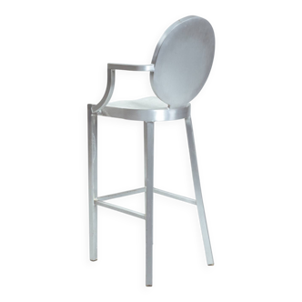 Tabouret de bar à un bras en aluminium Philipe Starck Kong, années 1980
